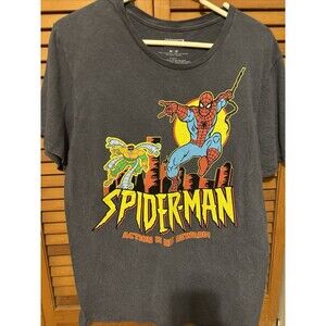 Adult Novelty T Shirt Size Medium Amazing Spiderman Action